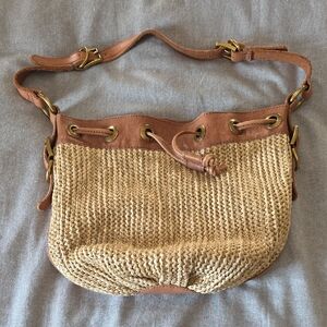 Stylish Tan and Brown Woven Women's Bag